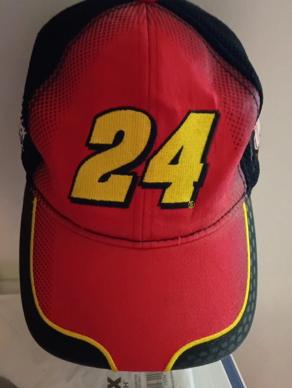 NASCAR Black Mesh Hat with White Logo